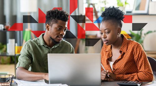 two people working